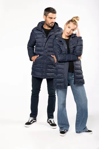 Parka ligera acolchada con capucha para hombre