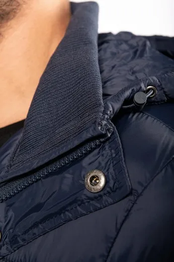 Parka ligera acolchada con capucha para hombre