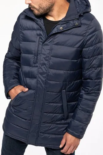 Parka ligera acolchada con capucha para hombre