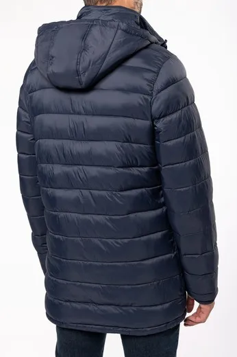 Parka ligera acolchada con capucha para hombre
