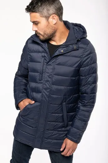 Parka ligera acolchada con capucha para hombre