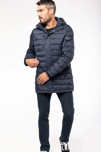 Parka ligera acolchada con capucha para hombre