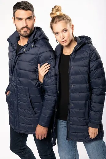 Parka ligera acolchada con capucha para hombre