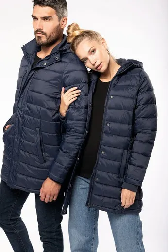 Parka ligera acolchada con capucha para hombre