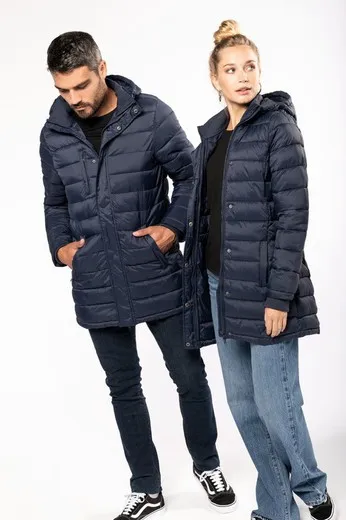 Parka ligera acolchada con capucha para hombre