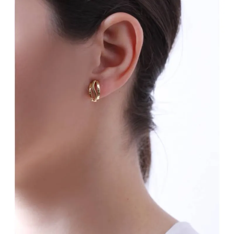 Pendientes de Oro 18k Satinado y Pulido