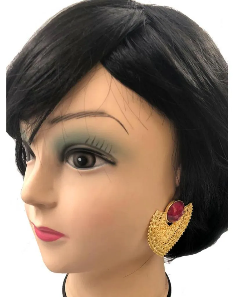 PENDIENTES DORADOS PARA MUJER DE PIEDRAS NATURALES BUGAMBILIAS