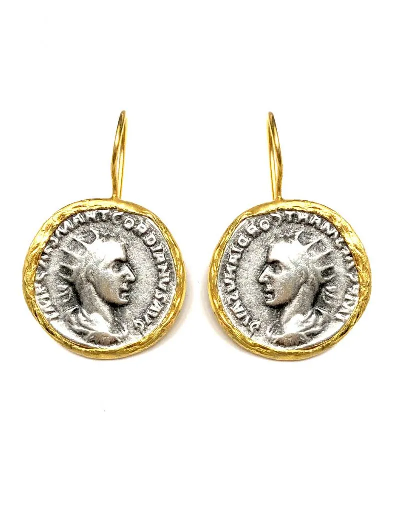 PENDIENTES MONEDAS CON GRABADO DIFERENTE A DOBLE CARA