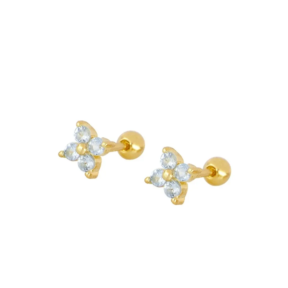 Piercing Make Topacio Azul Oro