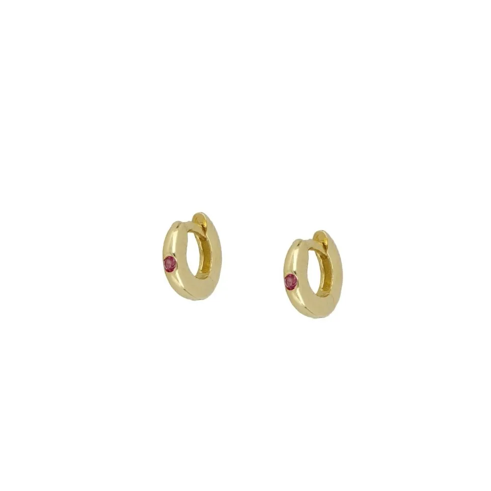 Piercing Tragus Valeria Fucsia Oro