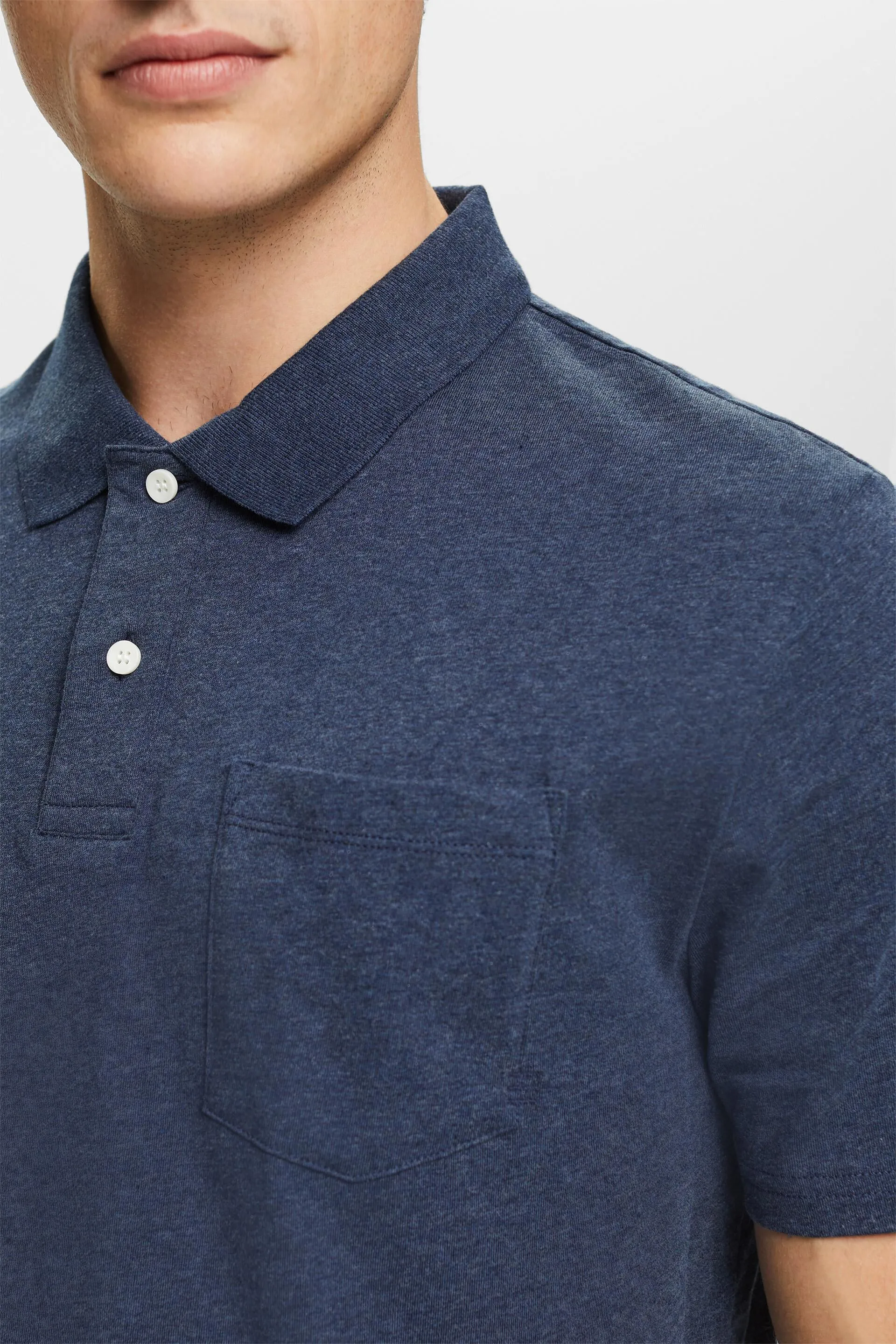 Polo de tejido jaspeado