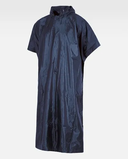 Poncho impermeable con capucha Marino