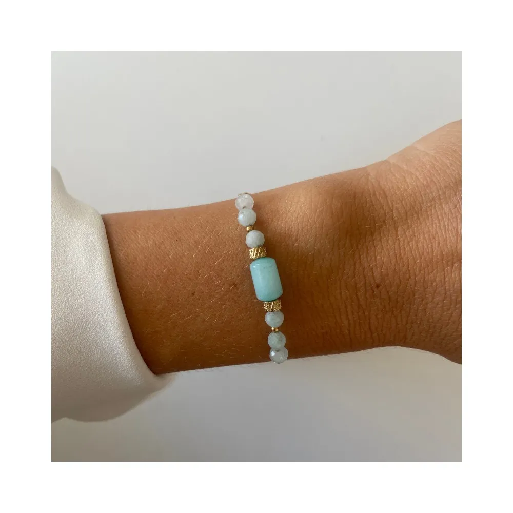 Pulsera Maseru Amazonita Oro
