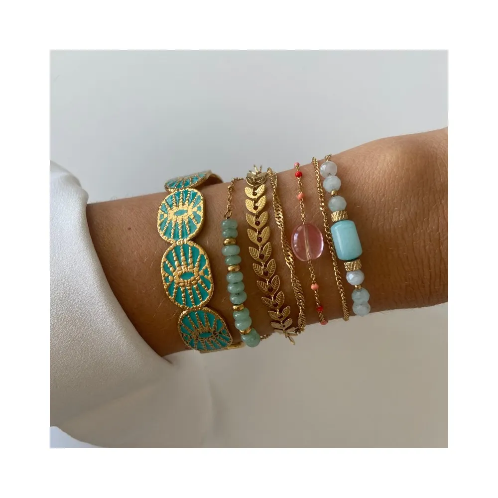 Pulsera Maseru Amazonita Oro