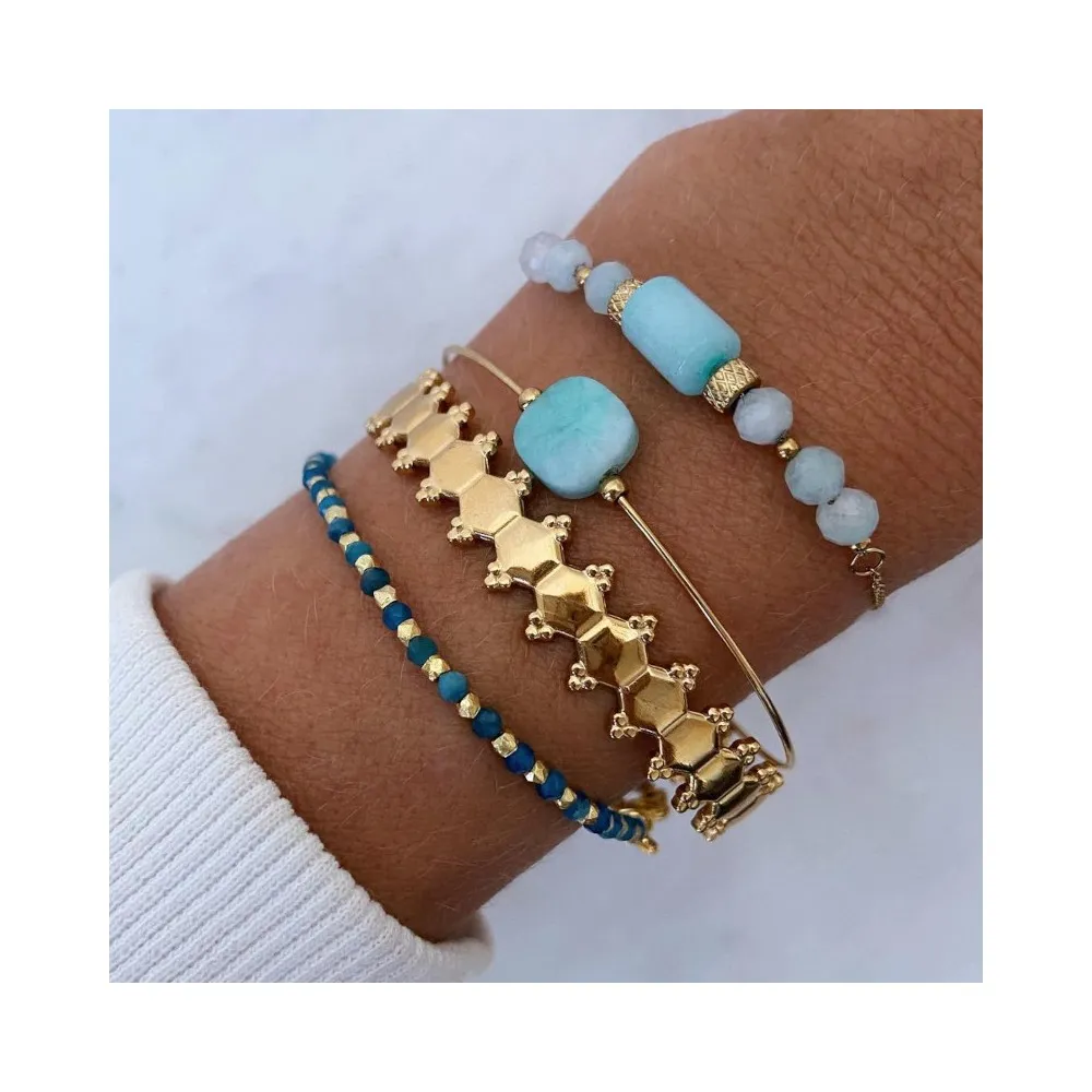 Pulsera Maseru Amazonita Oro