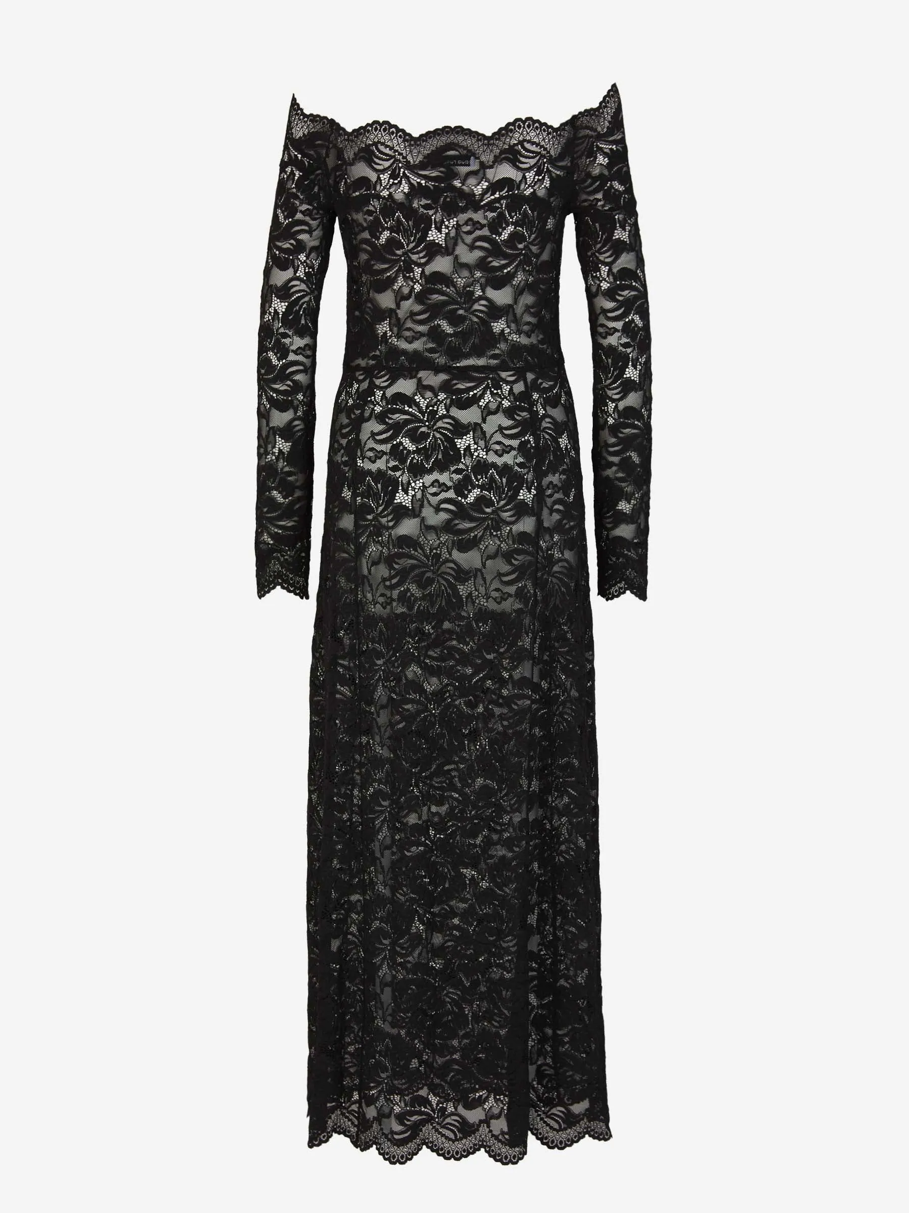 Rabanne Vestido Midi Encaje