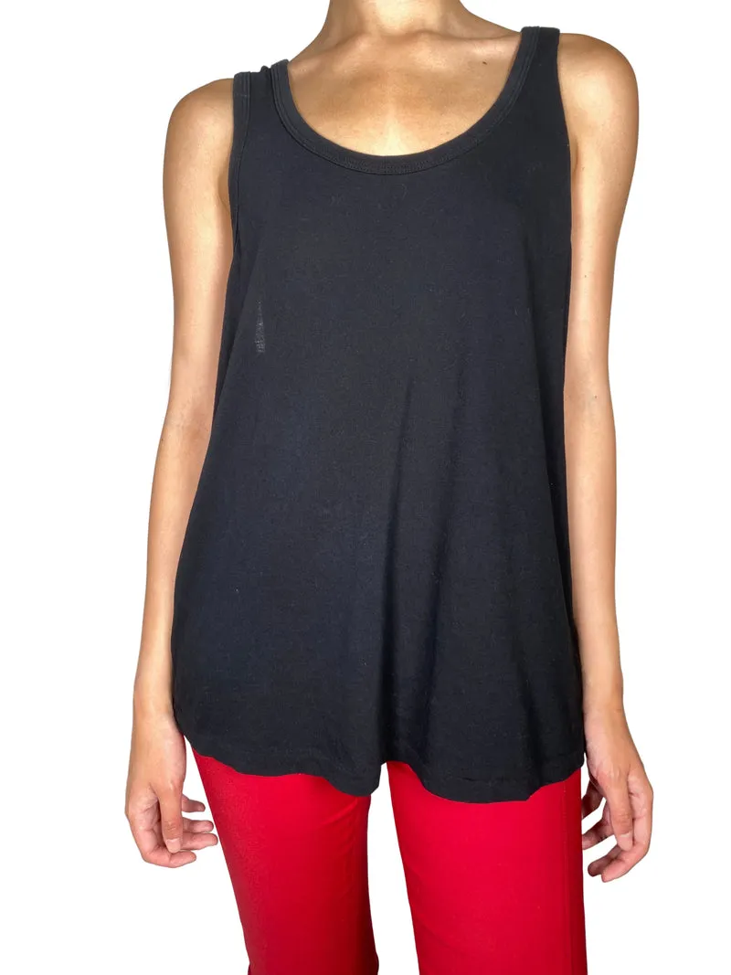 RE/DONE Polera Negra Sin Mangas