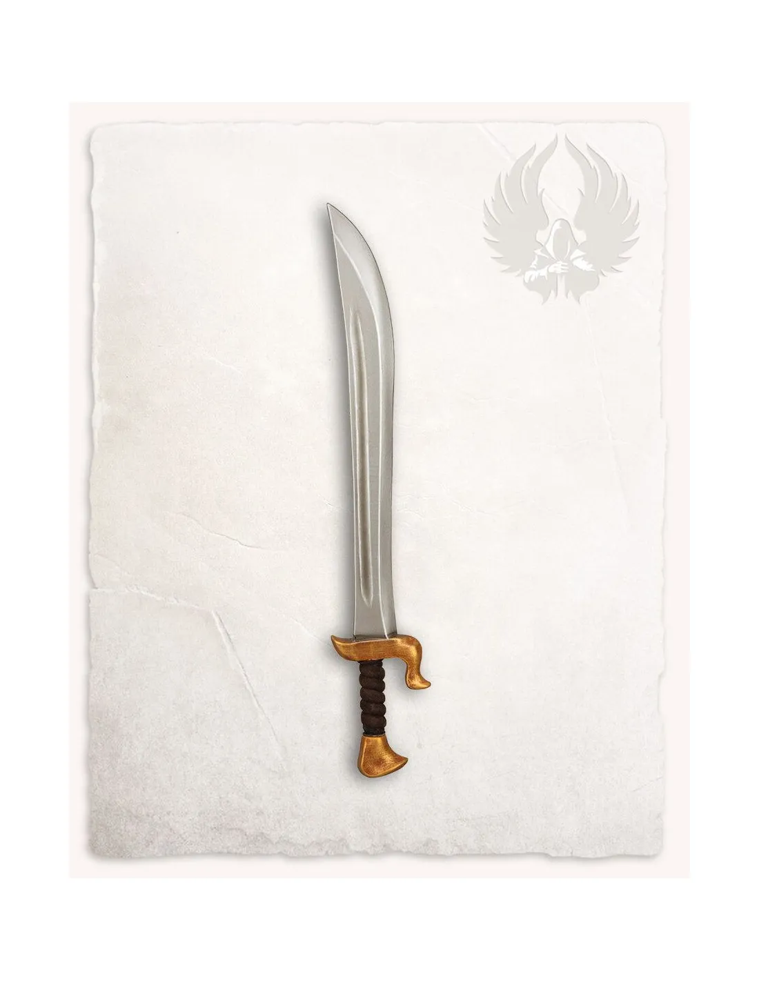 Sable pirata LARP modelo Griffin, acabado dorado