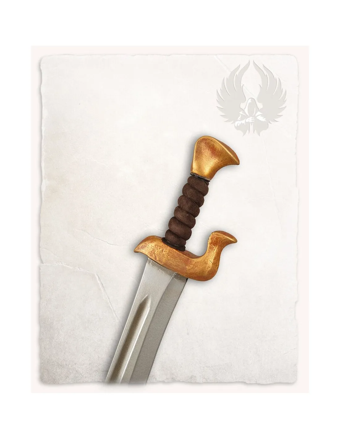 Sable pirata LARP modelo Griffin, acabado dorado