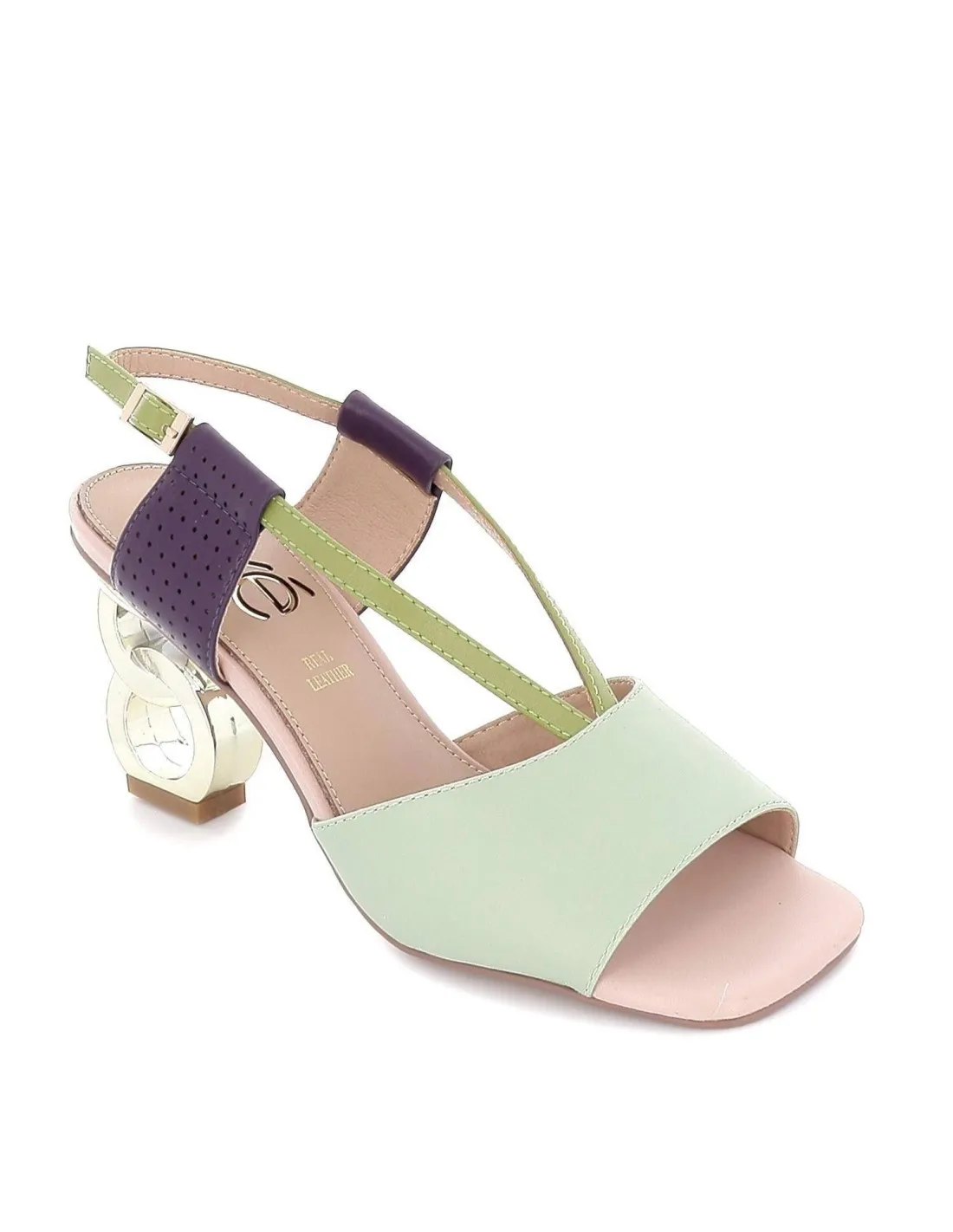 Sandalia con tacón métalico para mujer EXE