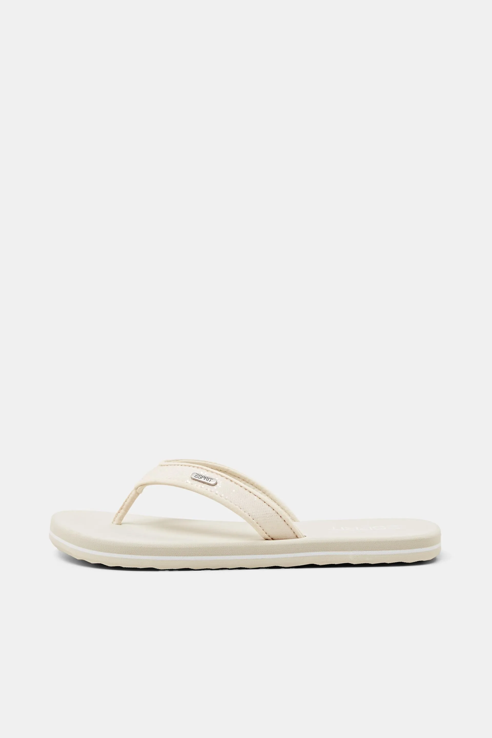Sandalias de lentejuelas con tira en la puntera