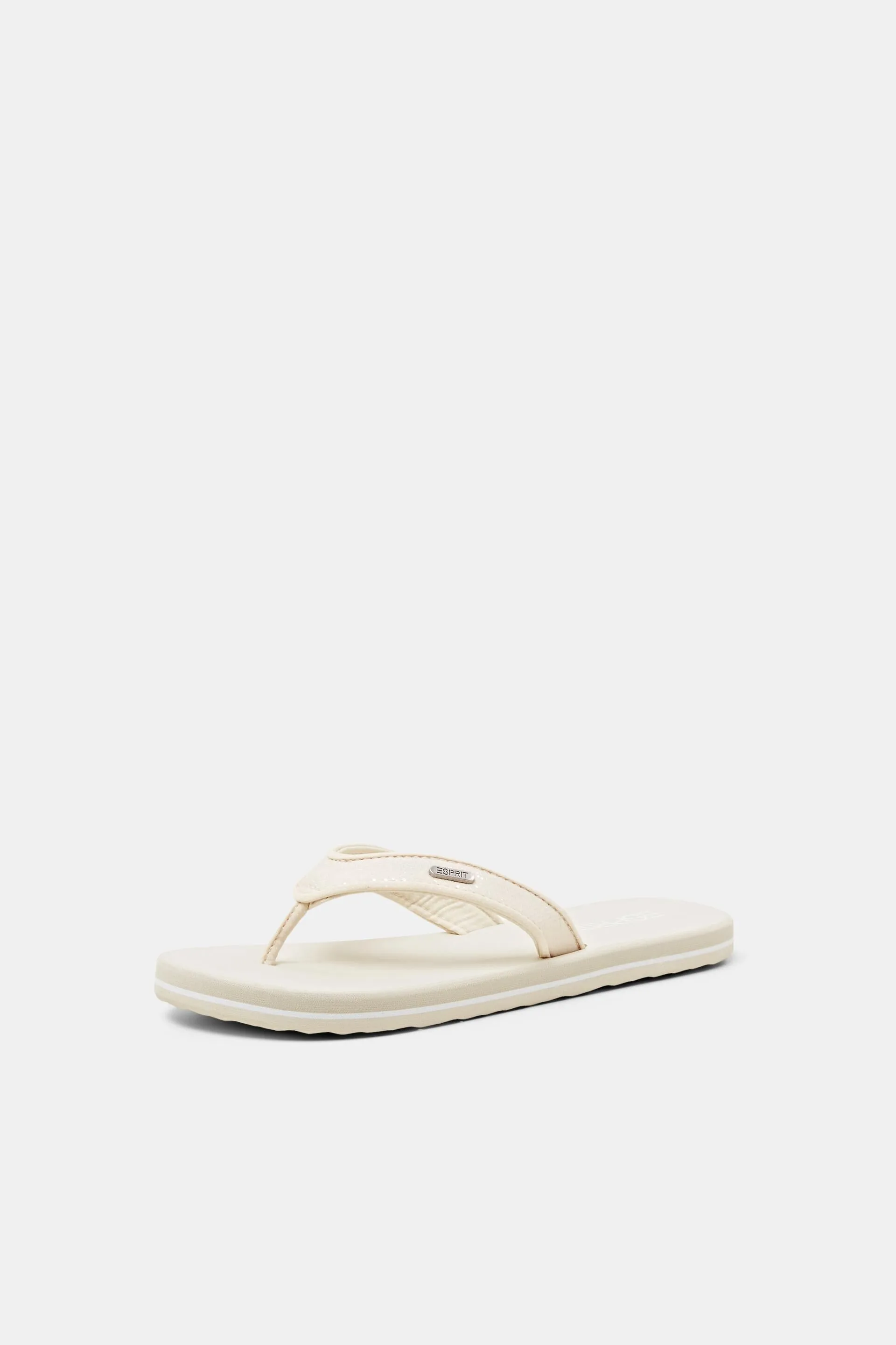 Sandalias de lentejuelas con tira en la puntera