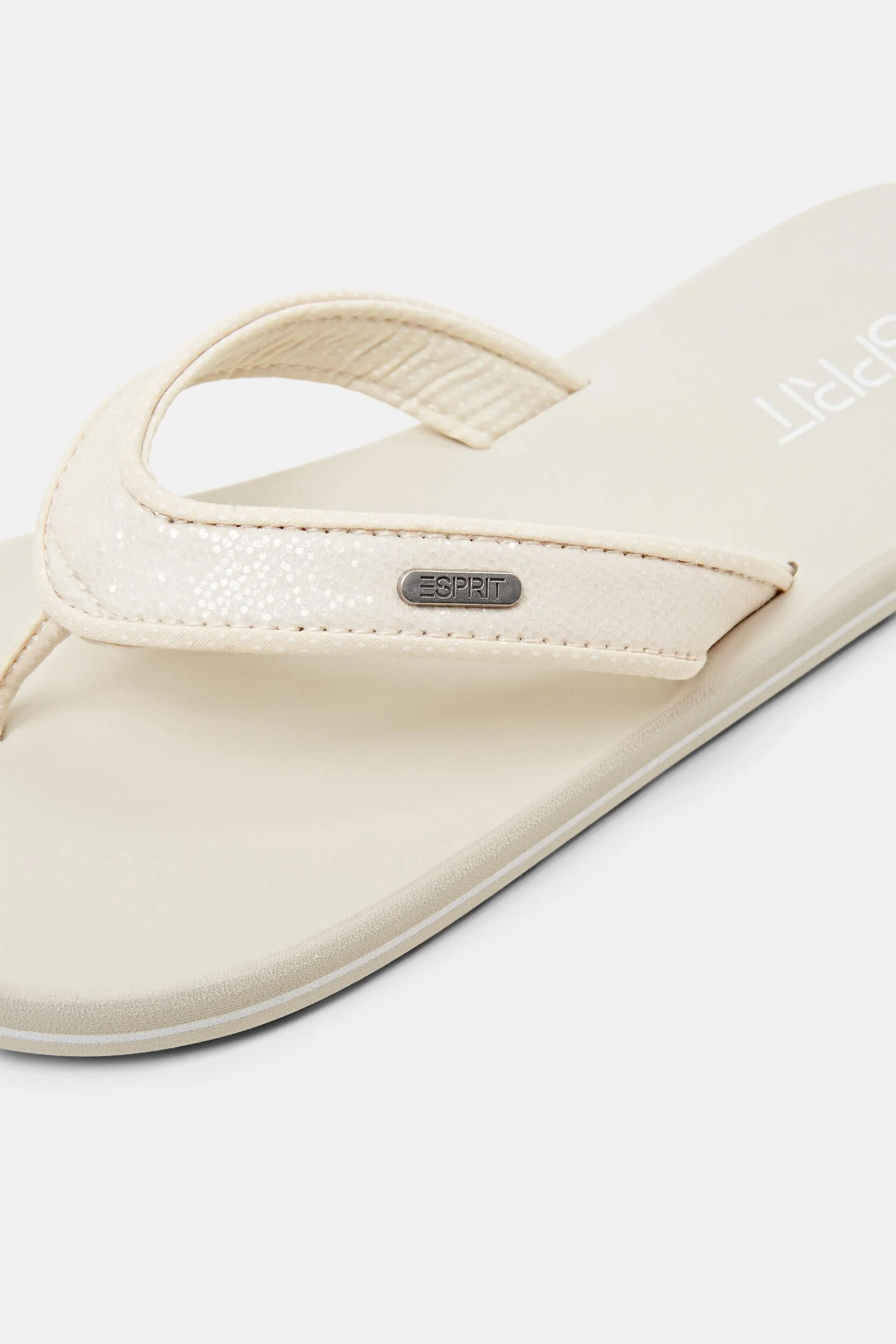 Sandalias de lentejuelas con tira en la puntera