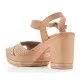 Sandalias tacón Redlove con doble pala y acabado en cuadrícula