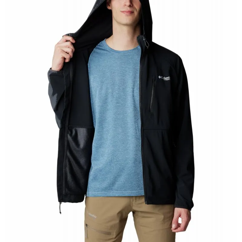 Softshell Columbia Triple Canyon Hooded Jkt (Negro) Hombre