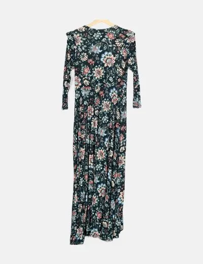 Springfield Vestido verde print floral