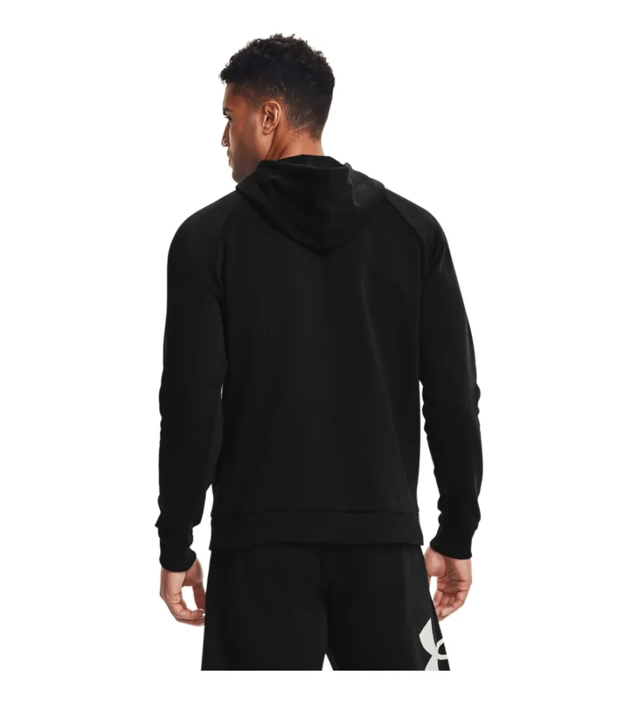 Sudadera con capucha de tejido Fleece UA Rival Big Logo negro