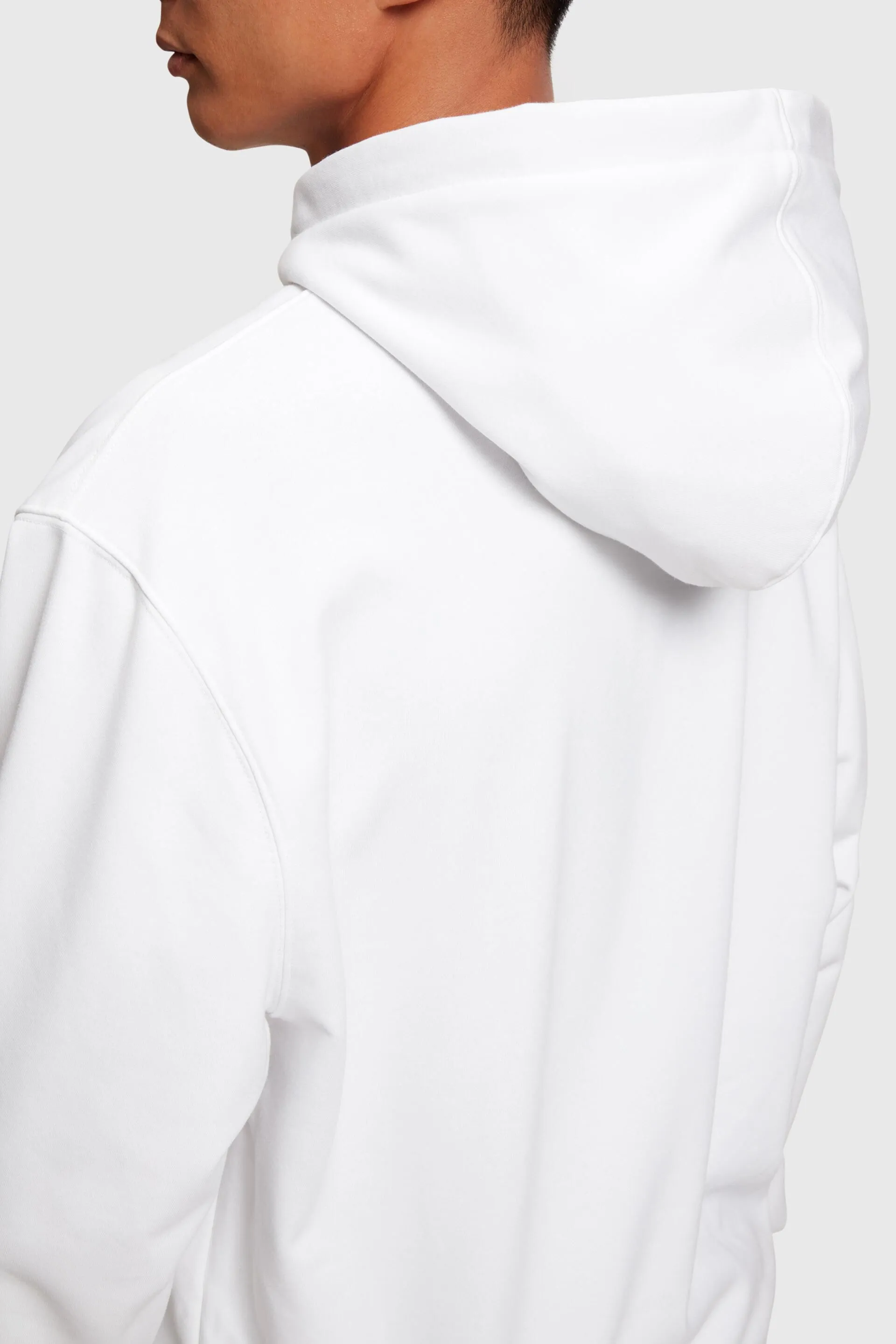 Sudadera con capucha y estampado de tejido vaquero índigo