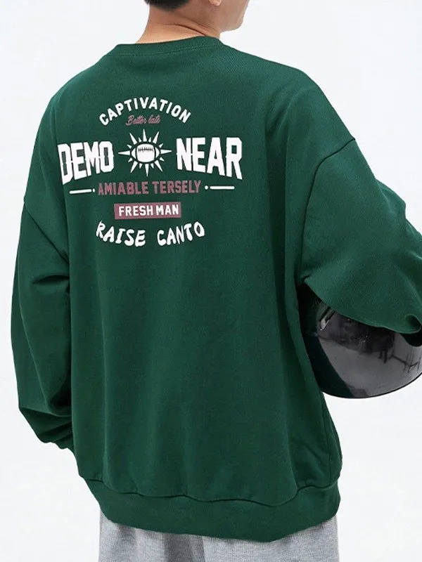 Sudadera con gráfico Demon Near Vintage para hombre