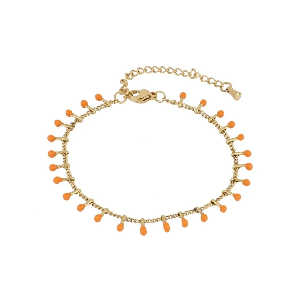 Tobillera Miami Naranja Oro