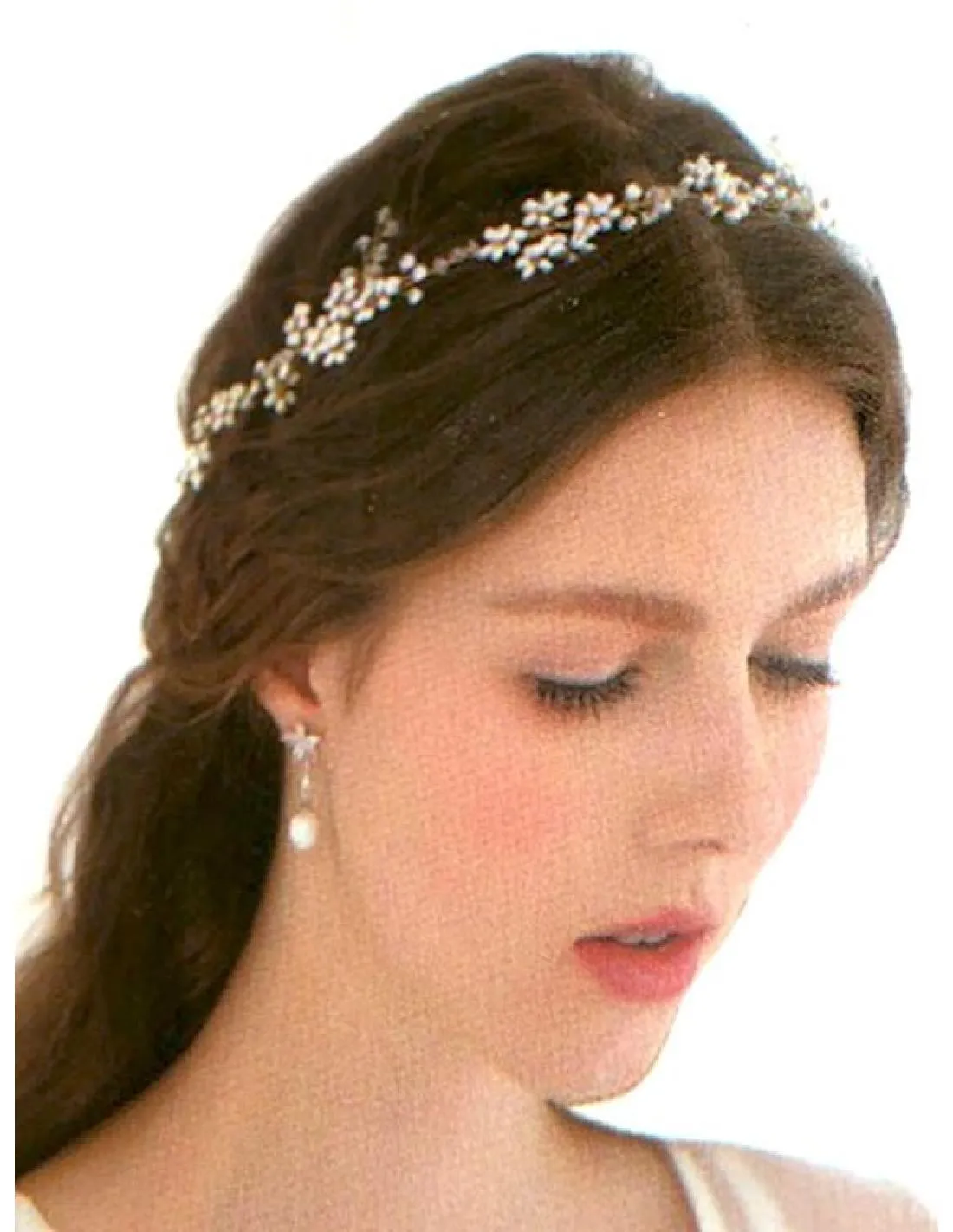 TOCADOS PLATEADOS DIADEMAS CON DESTELLOS CRISTAL PARA BODAS