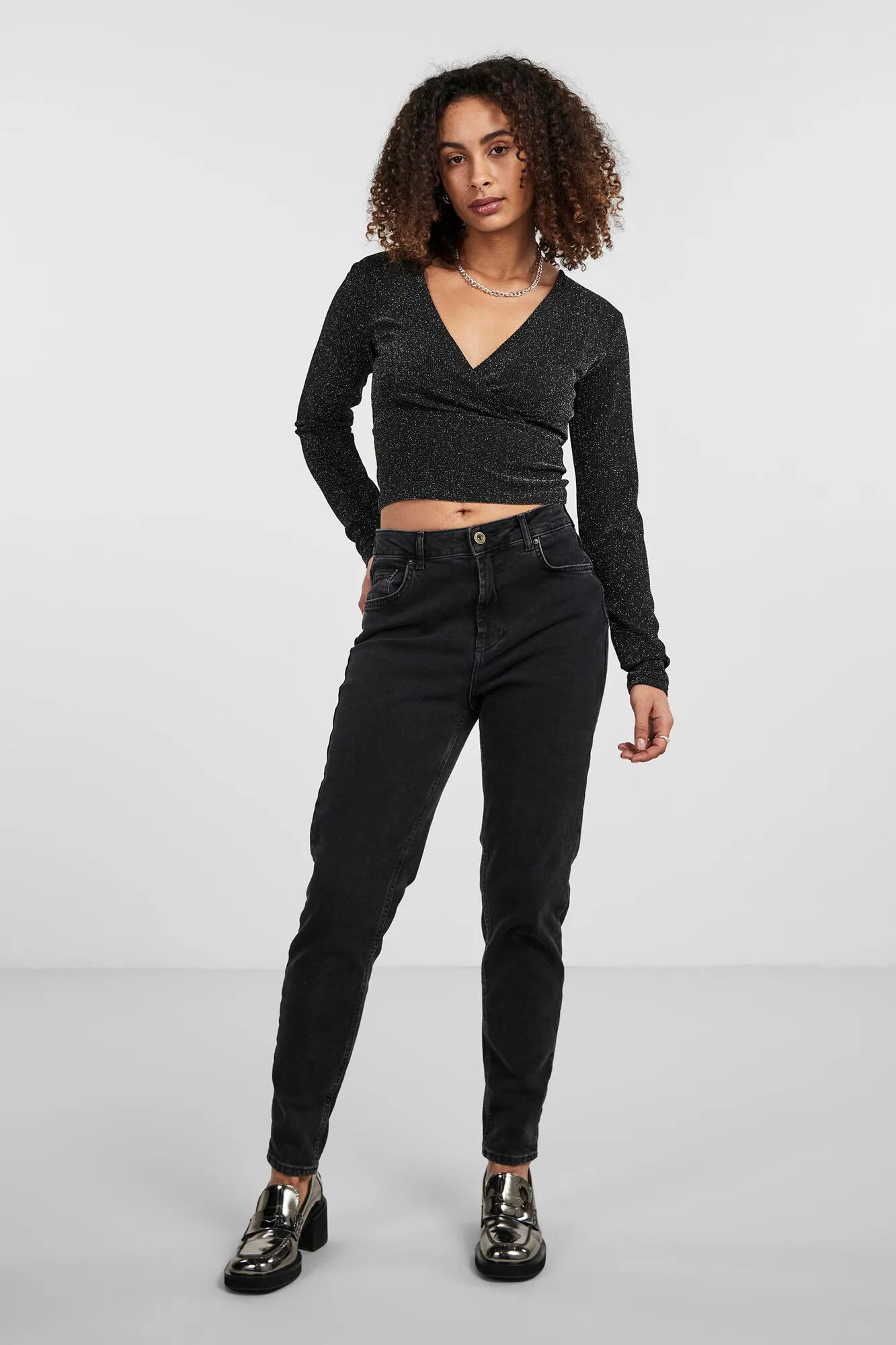 Top corto con lurex