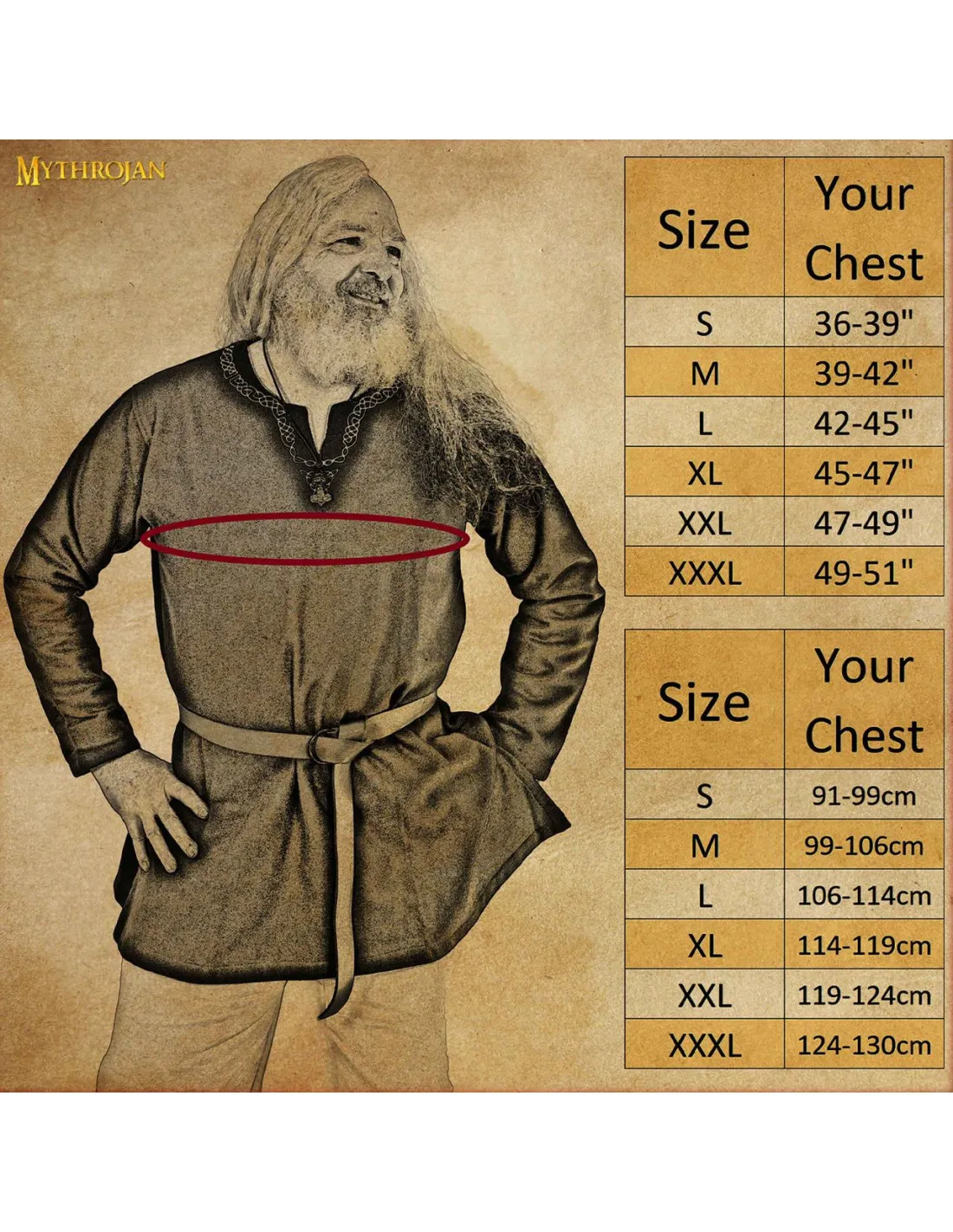 TúNICA VIKINGA EN LA CON CUELLO RIBETEADO  AZUL