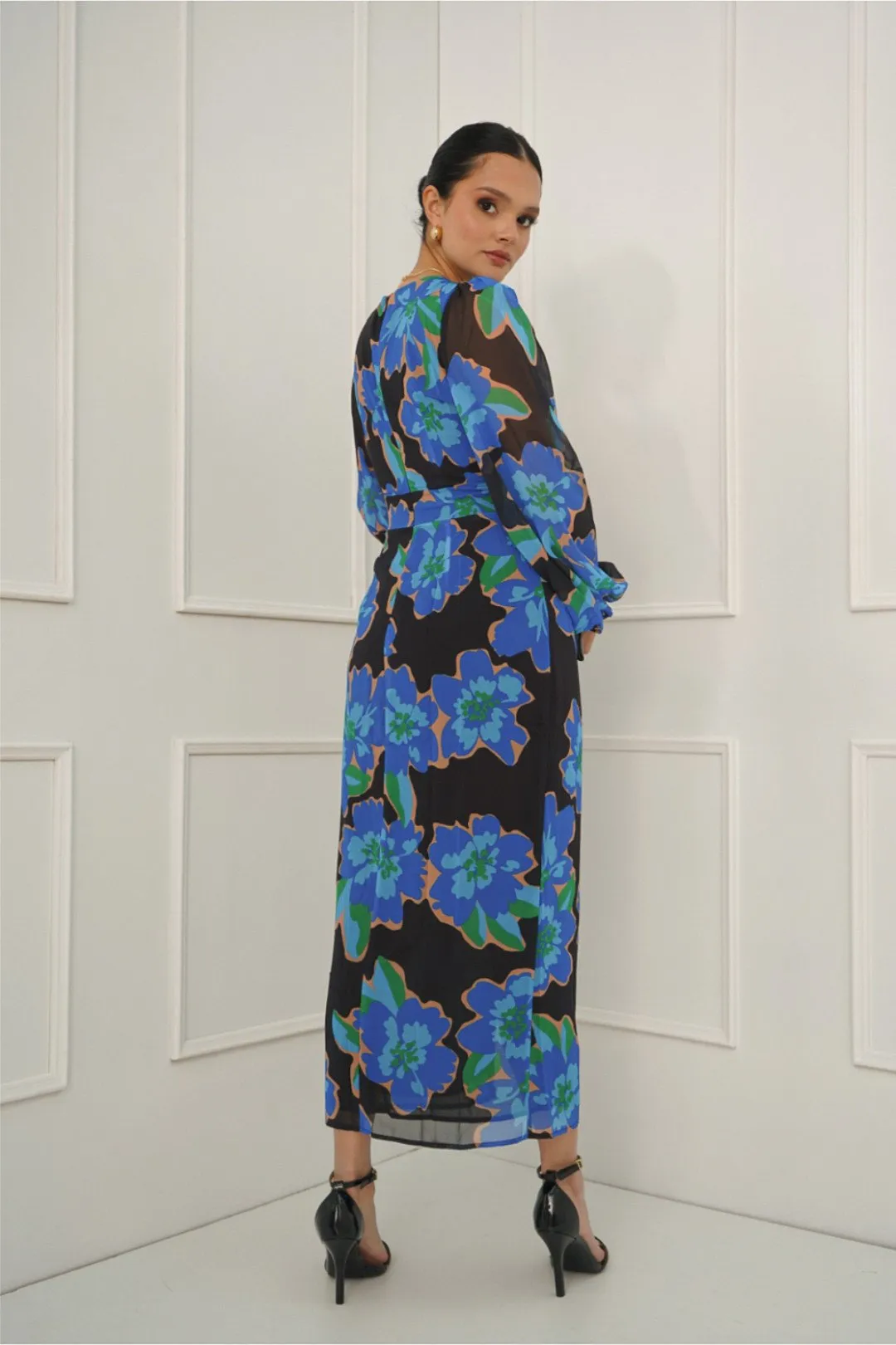 VESTIDO BERNARDA AZUL FLORAL
