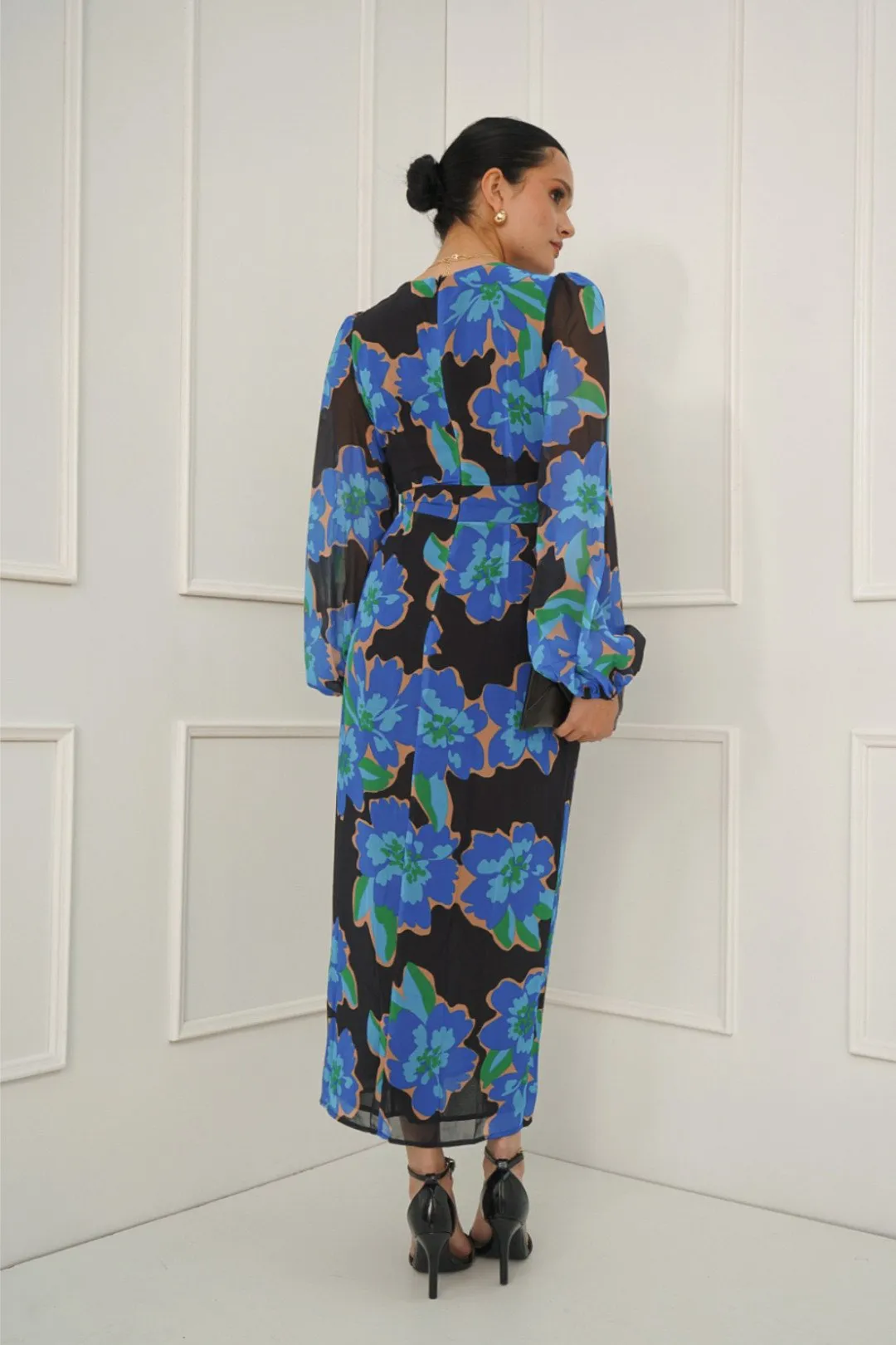 VESTIDO BERNARDA AZUL FLORAL