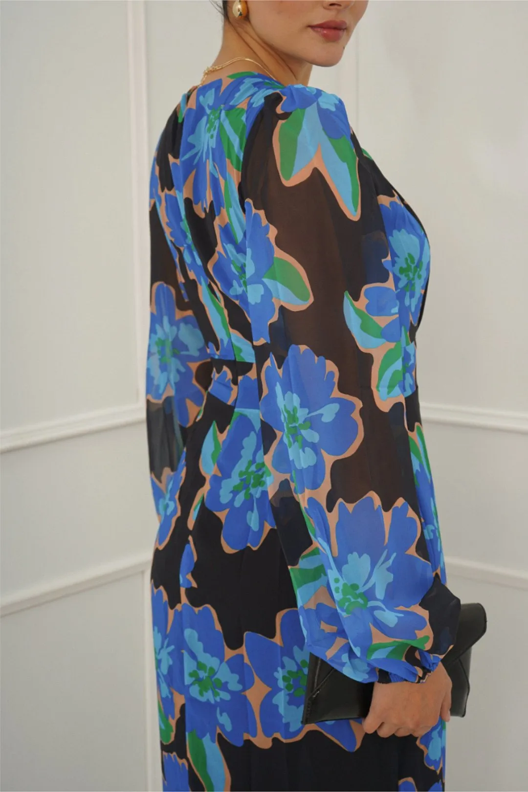 VESTIDO BERNARDA AZUL FLORAL