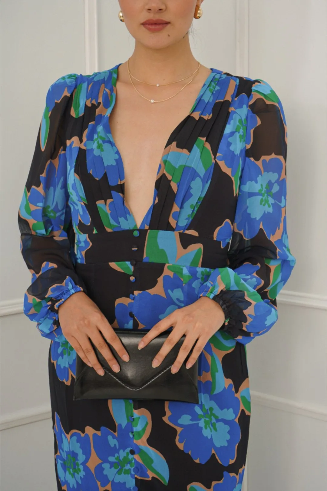 VESTIDO BERNARDA AZUL FLORAL