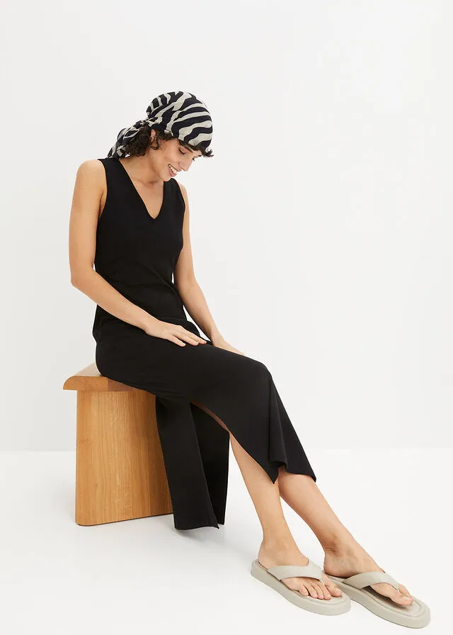 Vestido camisero con detalle en la espalda Negro