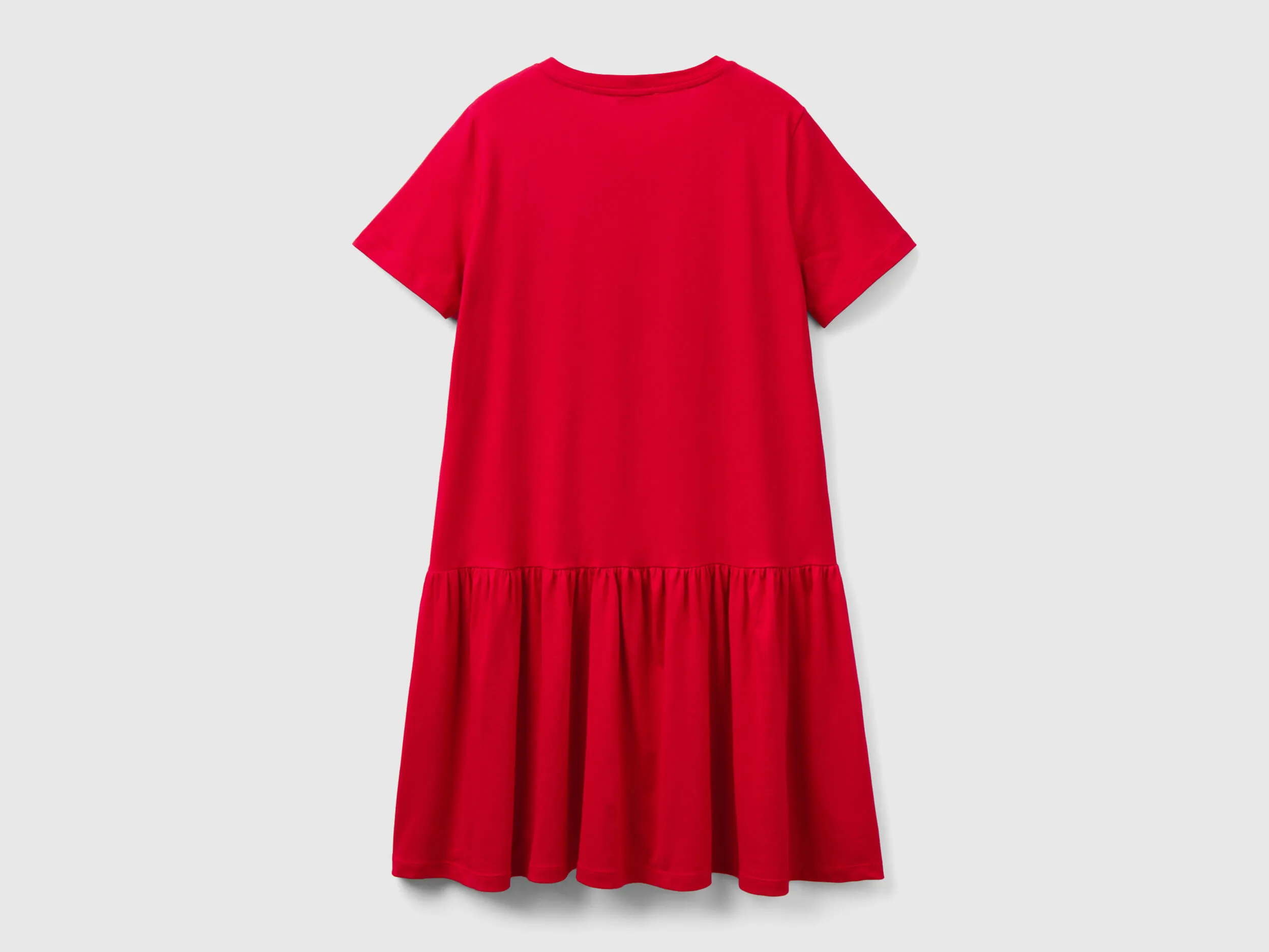 Vestido corto de algodón de fibra larga