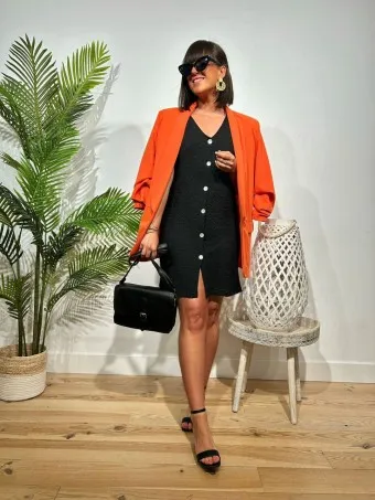 Vestido Estructura WAFFOLD Negro