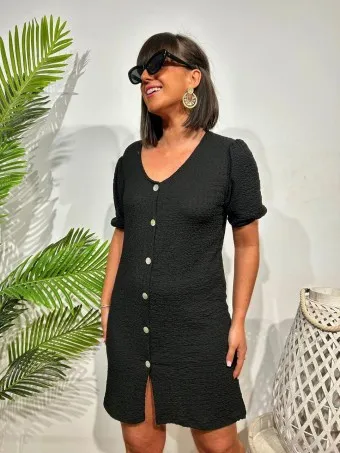 Vestido Estructura WAFFOLD Negro
