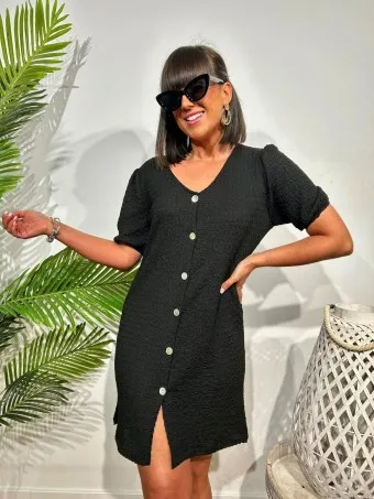 Vestido Estructura WAFFOLD Negro