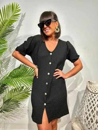 Vestido Estructura WAFFOLD Negro