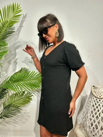 Vestido Estructura WAFFOLD Negro