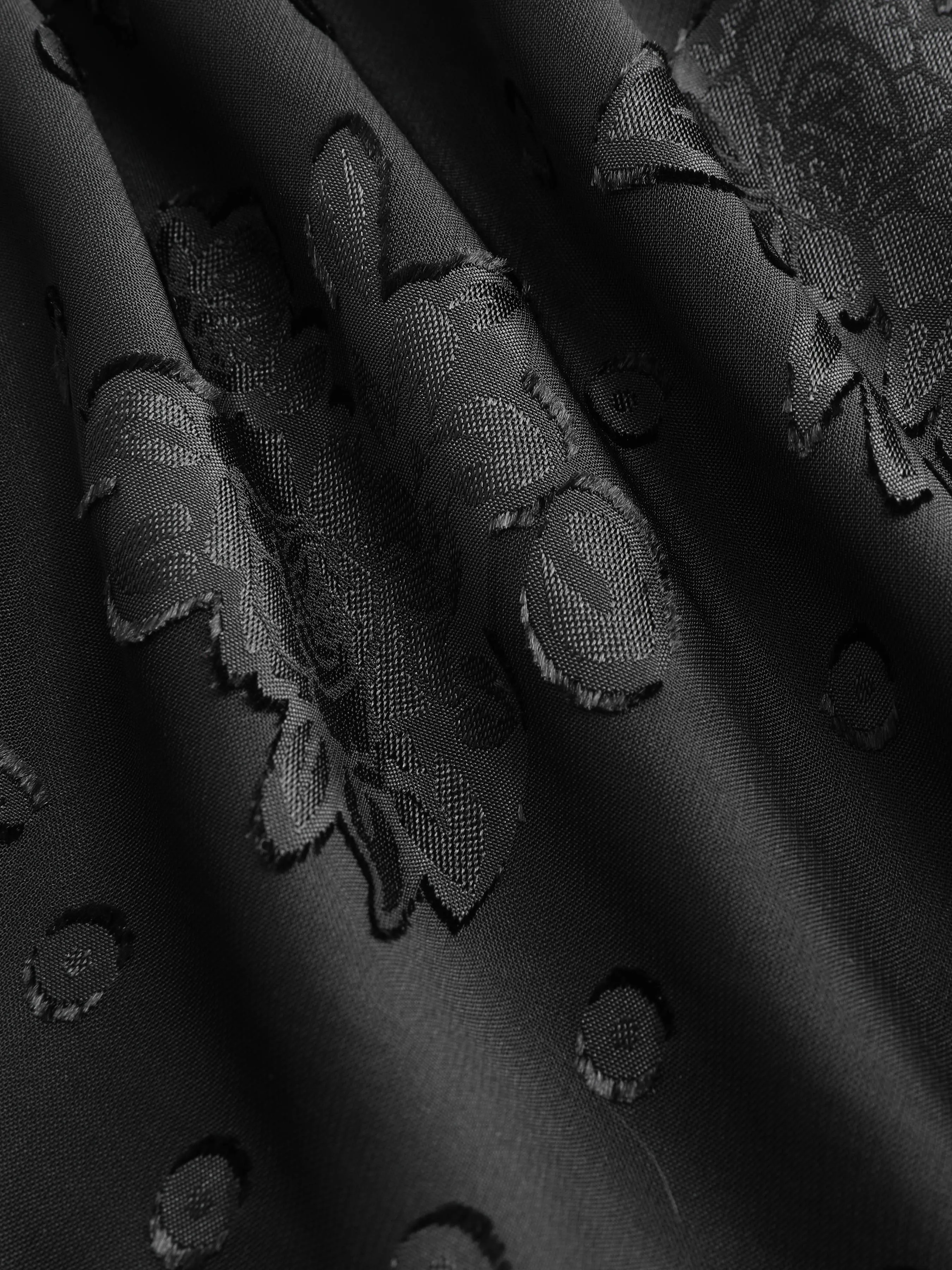 Vestido Mini Jacquard Floral