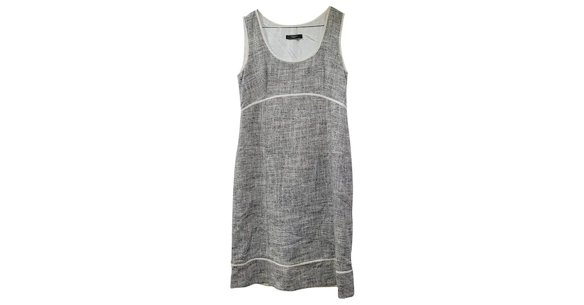 Vestido sin mangas Weekend Max Mara Blanco Gris 